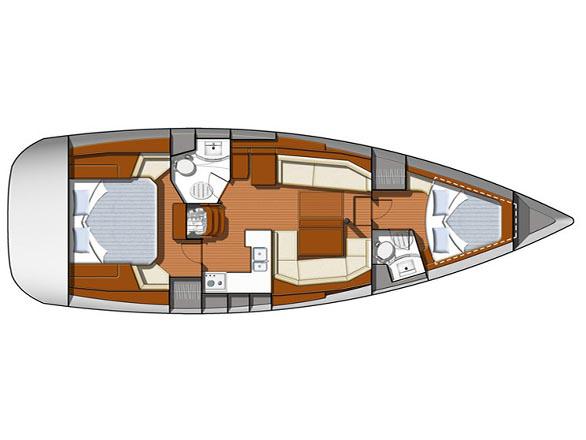 Book yachts online - sailboat - Sun Odyssey 42DS - Calameka - rent