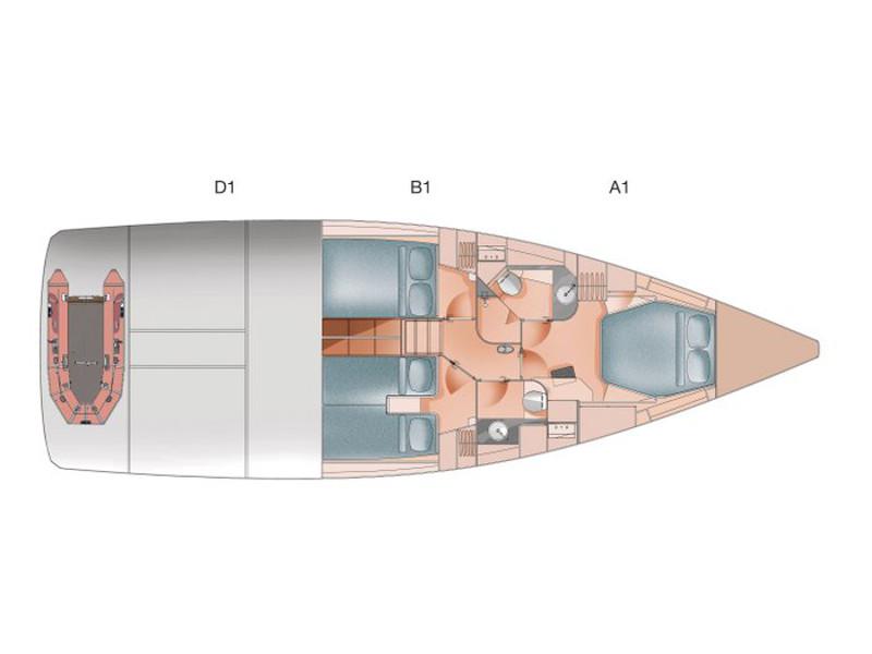 Book yachts online - sailboat - Moody DS 45 - Smiling Day - rent
