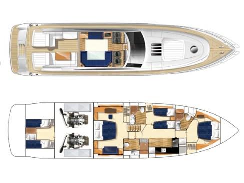 Book yachts online - motorboat - Princess V70 - Noble Beauty - rent