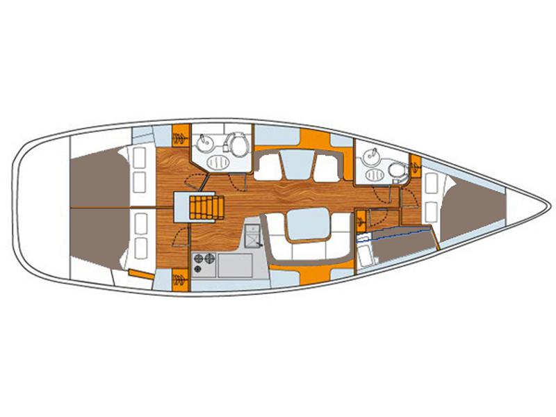 Book yachts online - sailboat - Sun Odyssey 43DS - GABRIJELA II - rent