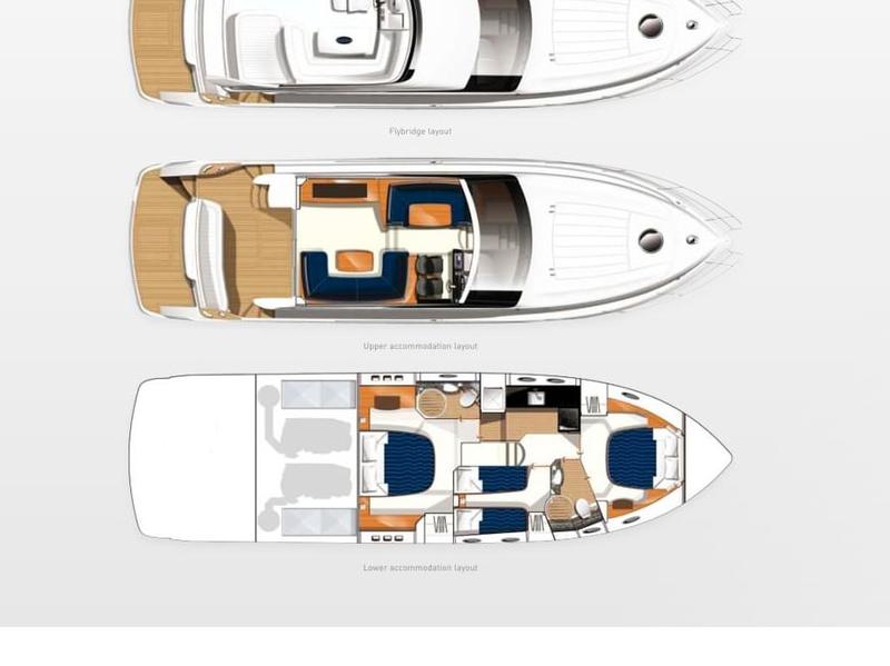 Book yachts online - motorboat - Princess 54 Fly - Esmeralda - rent