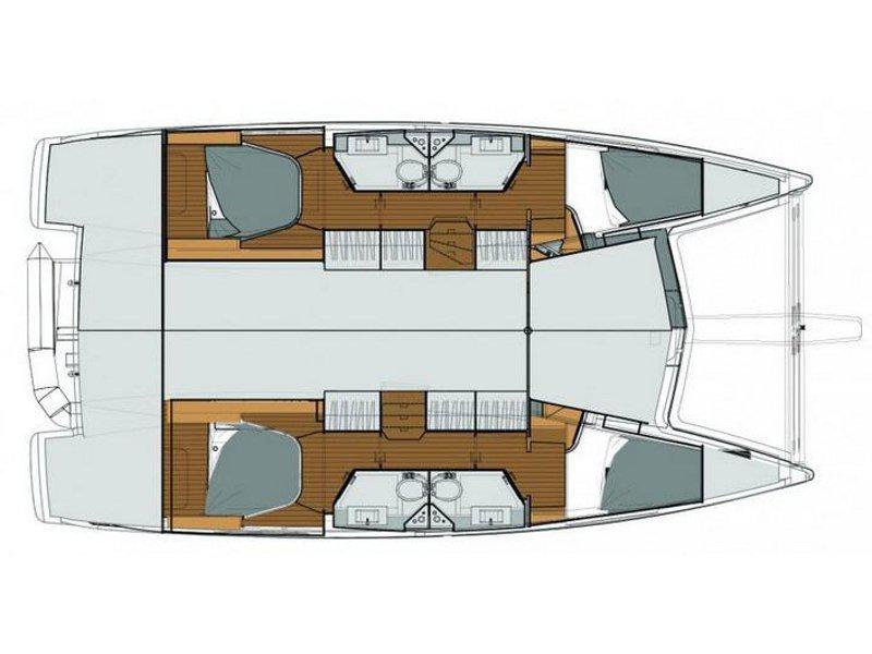 Book yachts online - catamaran - Fountaine Pajot Lucia 40 - Luce, A/C - Generator, A/C, Watermaker - 2017. - rent