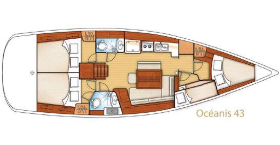 Book yachts online - sailboat - BENETEAU Oceanis 43.4 REFIT 2019 - TOPAZ  - rent