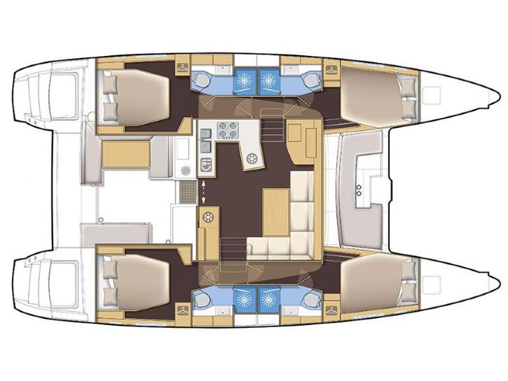 Book yachts online - catamaran - Lagoon 450  Flybridge - Rakhel - rent