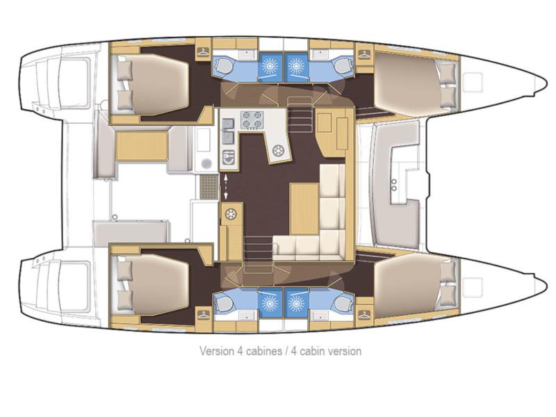 Book yachts online - catamaran - Lagoon 450  Flybridge - Shiva - rent