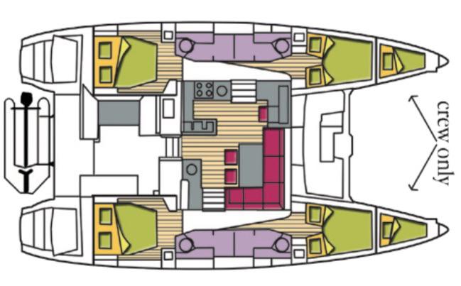 Book yachts online - catamaran - Lagoon 450F - Kaus Australis (A/C, WM, Generator, Inverter) - rent