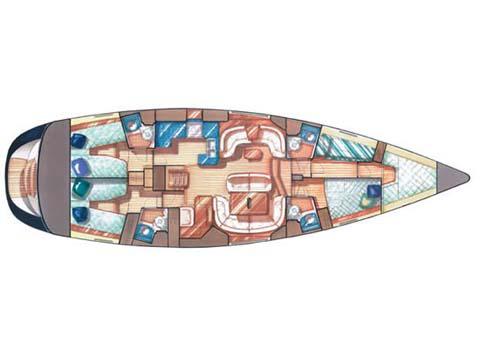 Book yachts online - sailboat - Sun Odyssey 54 DS - Cassiopea II - rent