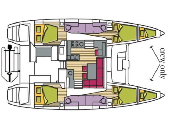 Book yachts online - catamaran - Lagoon 450F - Cor Caroli (GND) - rent