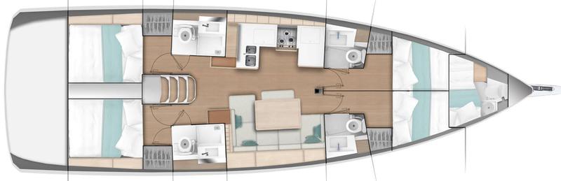 Book yachts online - sailboat - Sun Odyssey 490 - Red Marlin - rent