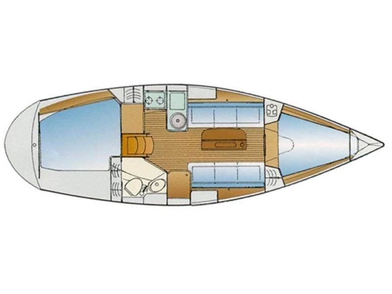 Book yachts online - sailboat - Bavaria 33 Cruiser - CURA  - rent