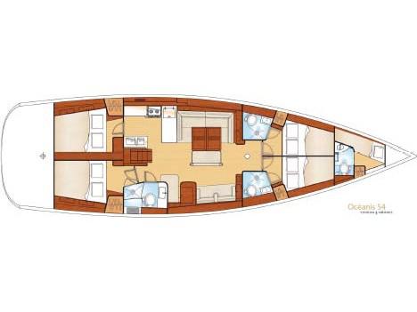 Book yachts online - sailboat - Oceanis 54 - Chill Out - rent