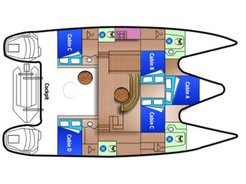 Book yachts online - catamaran - Privilege 45 - Laura - rent