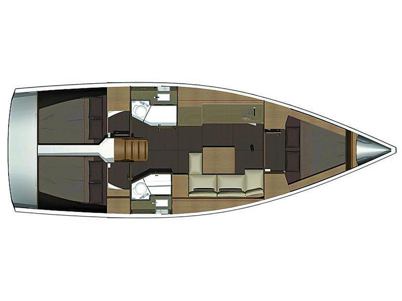 Book yachts online - sailboat - Dufour 382 GL - Sun 382 - rent