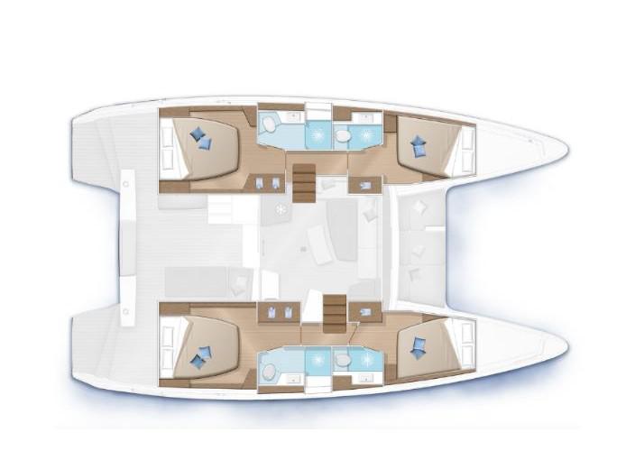 Book yachts online - catamaran - Lagoon 42 - 4Cab/4Hd - Cloud Dancer - rent