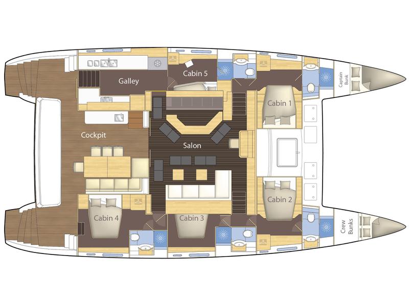 Book yachts online - catamaran - Lagoon 620 - 5 cab - Primetime - rent