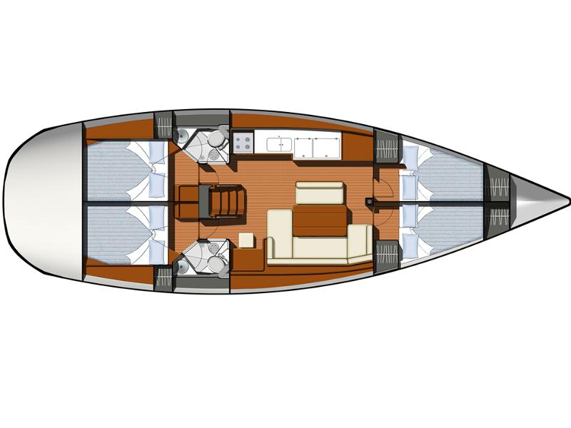 Book yachts online - sailboat - Sun Odyssey 44 i - REGINA - rent