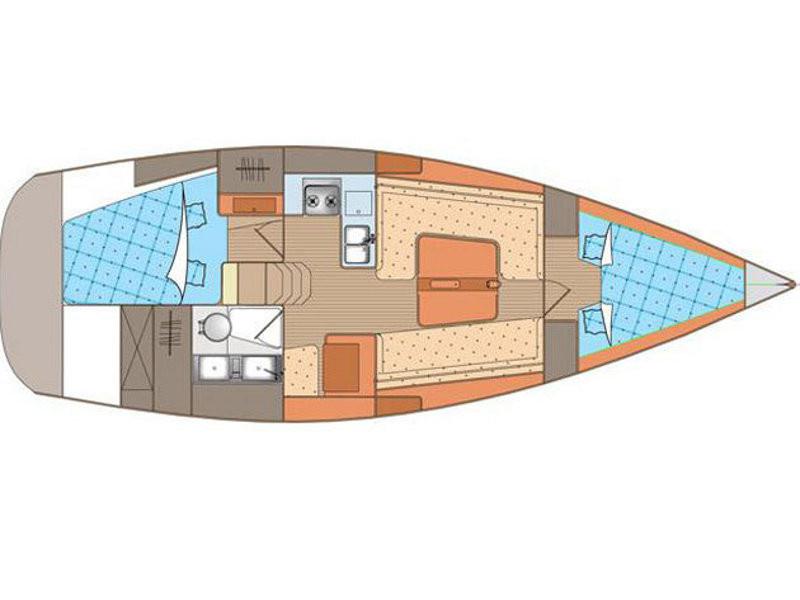 Book yachts online - sailboat - Elan 340 - Charlie (Mainsail 2015, Genoa 2013) - rent