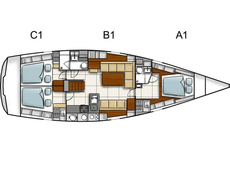 Book yachts online - sailboat - Hanse 470 - Einar - rent