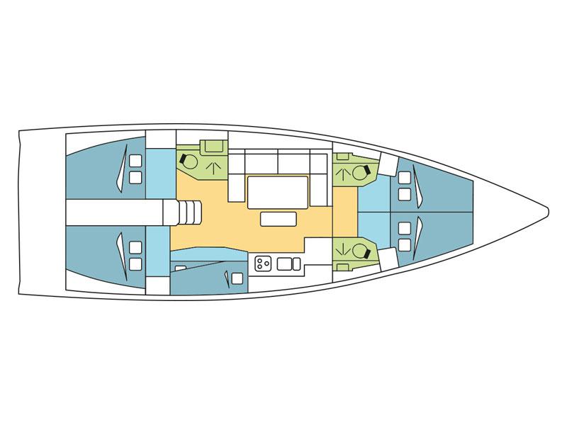 Book yachts online - sailboat - Dufour 460 Grand Large - Drongo - rent