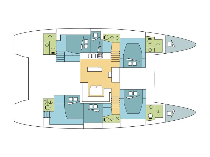 Book yachts online - catamaran - Lagoon 52F - Gacka - rent