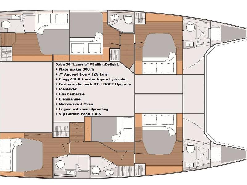 Book yachts online - catamaran - Saba 50 - Lamela - rent