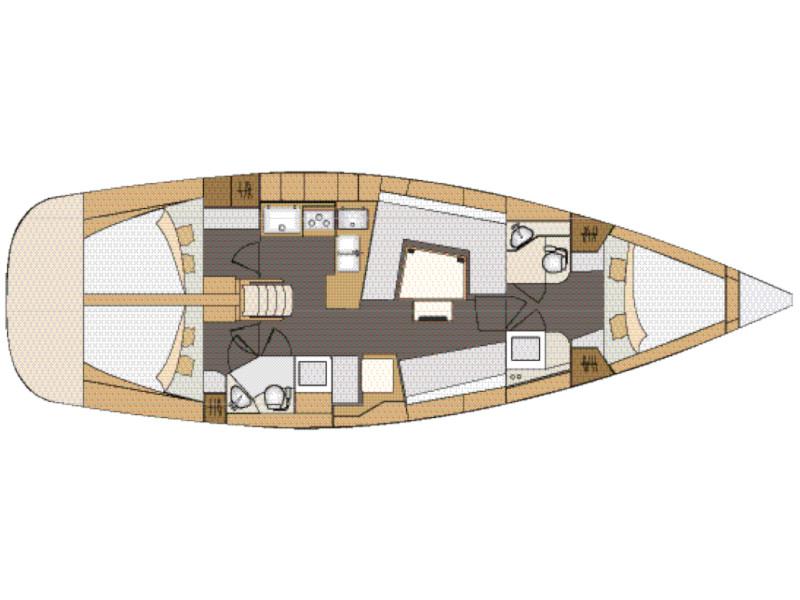 Book yachts online - sailboat - Elan 45 Impression - 3 cabin version - DaVinci - rent