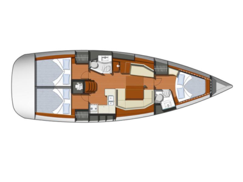 Book yachts online - sailboat - Sun Odyssey 42 i - Black Pearl - rent
