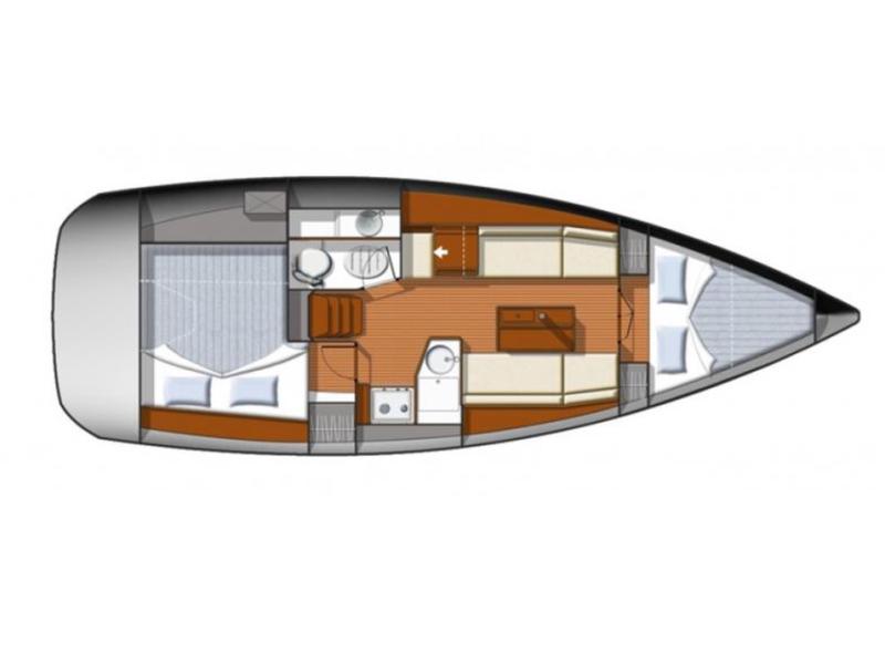 Book yachts online - sailboat - Sun Odyssey 33i - Aqua - rent