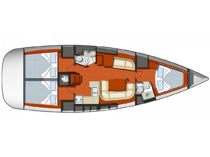 Book yachts online - sailboat - Sun Odyssey 42 i - Deneb - rent