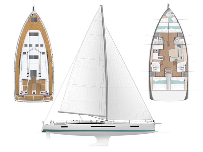 Book yachts online - sailboat - Sun Odyssey 490 - Lady Flora 2 - rent