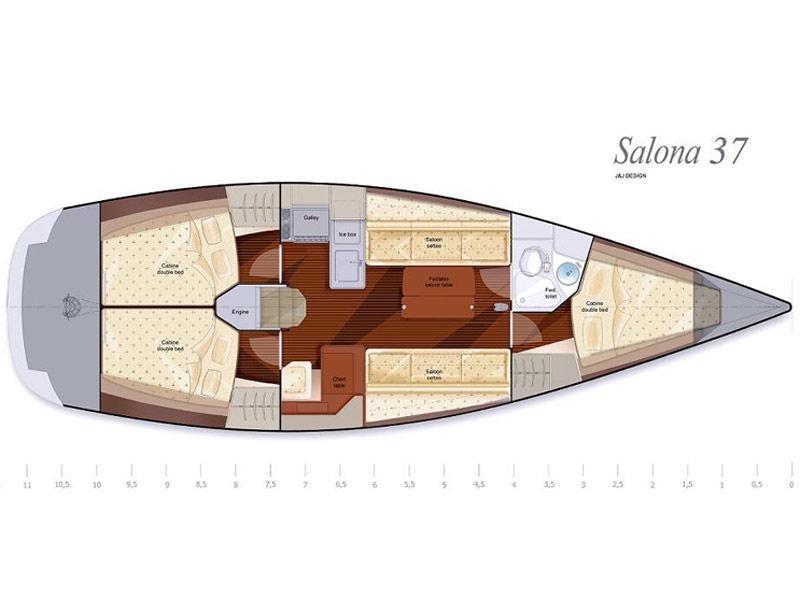 Book yachts online - sailboat - Salona 37 - Four Play - rent