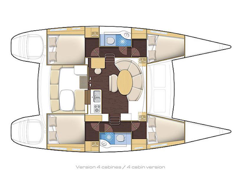 Book yachts online - catamaran - Lagoon 380 S2 - Voyager - rent