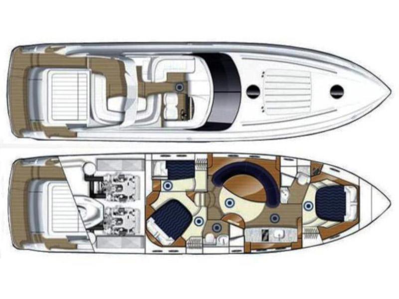 Book yachts online - motorboat - Princess V 58 - Cool - rent