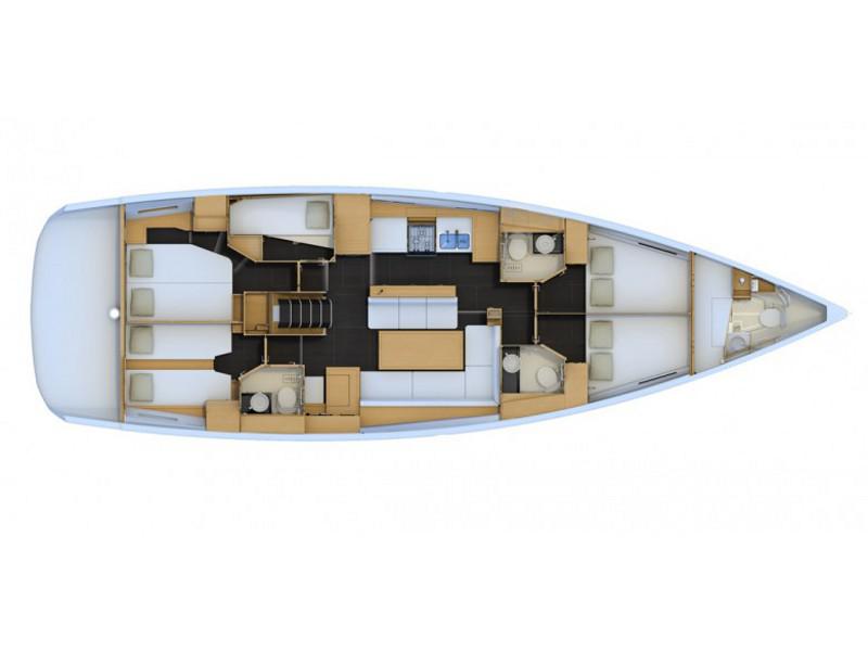 Book yachts online - sailboat - Jeanneau 54 - KOS 54.1 - rent