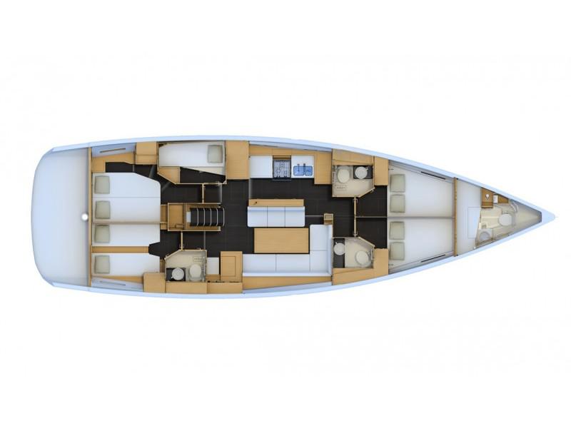 Book yachts online - sailboat - Jeanneau 54 - KOS 54.1 - rent