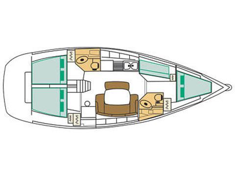 Book yachts online - sailboat - Cyclades 43.4 - Latitud 4 - rent