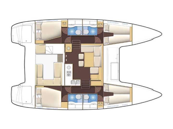 Book yachts online - catamaran - Lagoon 400 S2 - Elina - rent