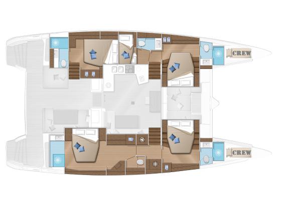 Book yachts online - catamaran - Lagoon 52 - Ace of Diamonds (A/C - Generator - Refit 2021) - rent