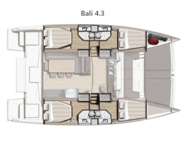 Book yachts online - catamaran - Bali 4.3 - CL- B43-18-G - rent