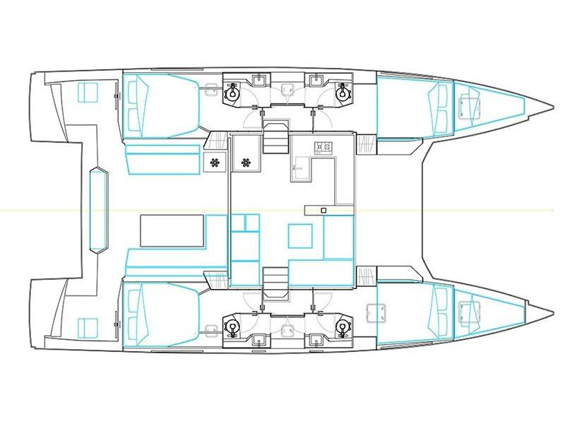 Book yachts online - catamaran - Nautitech 46 Fly A/C &amp; GEN - CABRIO - rent