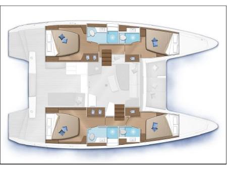 Book yachts online - catamaran - Lagoon 42 - Blue Eyes (WM, Inverter, Fans) - rent