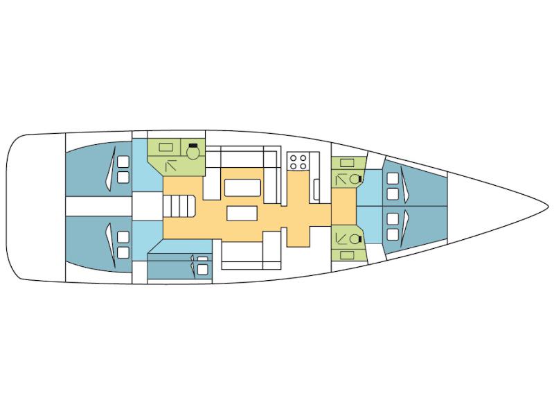 Book yachts online - sailboat - Dufour 520 Grand Large - BIANCO_DB - rent