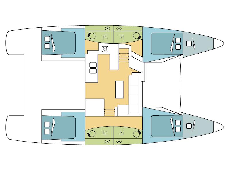 Book yachts online - catamaran - Helia 44 - Pom D'O - rent