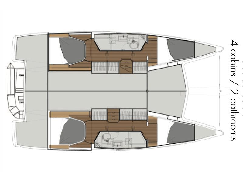 Book yachts online - catamaran - Lucia 40 - Rhum marin - rent