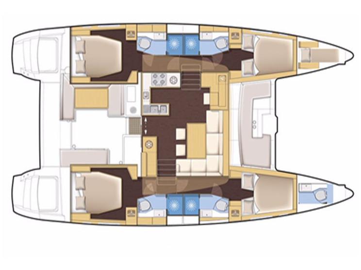 Book yachts online - catamaran - Lagoon 450  Flybridge - Cidici - rent