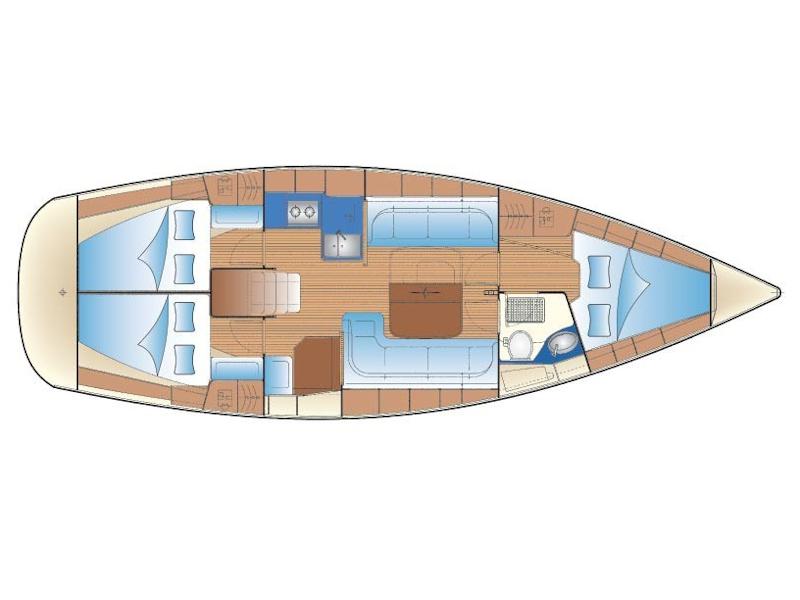 Book yachts online - sailboat - Bavaria 38 Holiday - Whisper III - rent