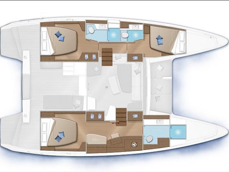 Book yachts online - catamaran - Lagoon 42 owner version - Ocean Pearl - rent