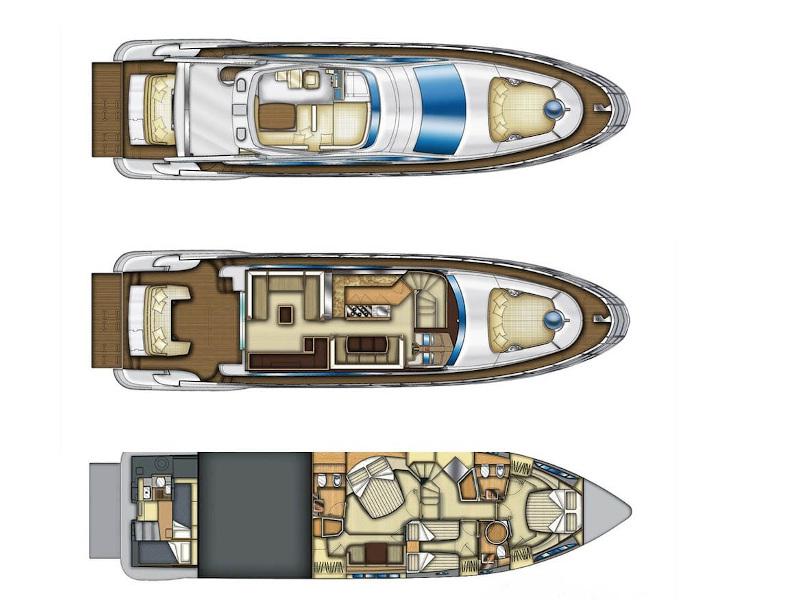 Book yachts online - motorboat - Azimut 64 Flybridge - Copacceti - rent