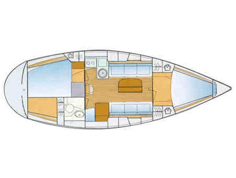 Book yachts online - sailboat - Bavaria 34 Cruiser - Happy Day - rent