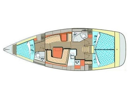 Book yachts online - sailboat - Elan 384 Impression - NAIADA bareboat - rent